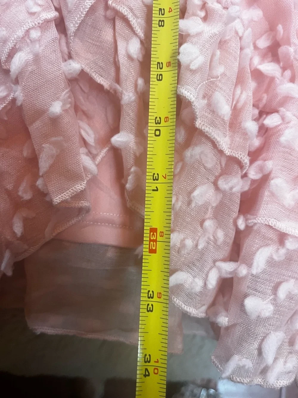 Milkmaid Fairycore Ethereal Chiffon Dainty Feminine Textured Ruffle Boho Dress L - Picture 9 of 10